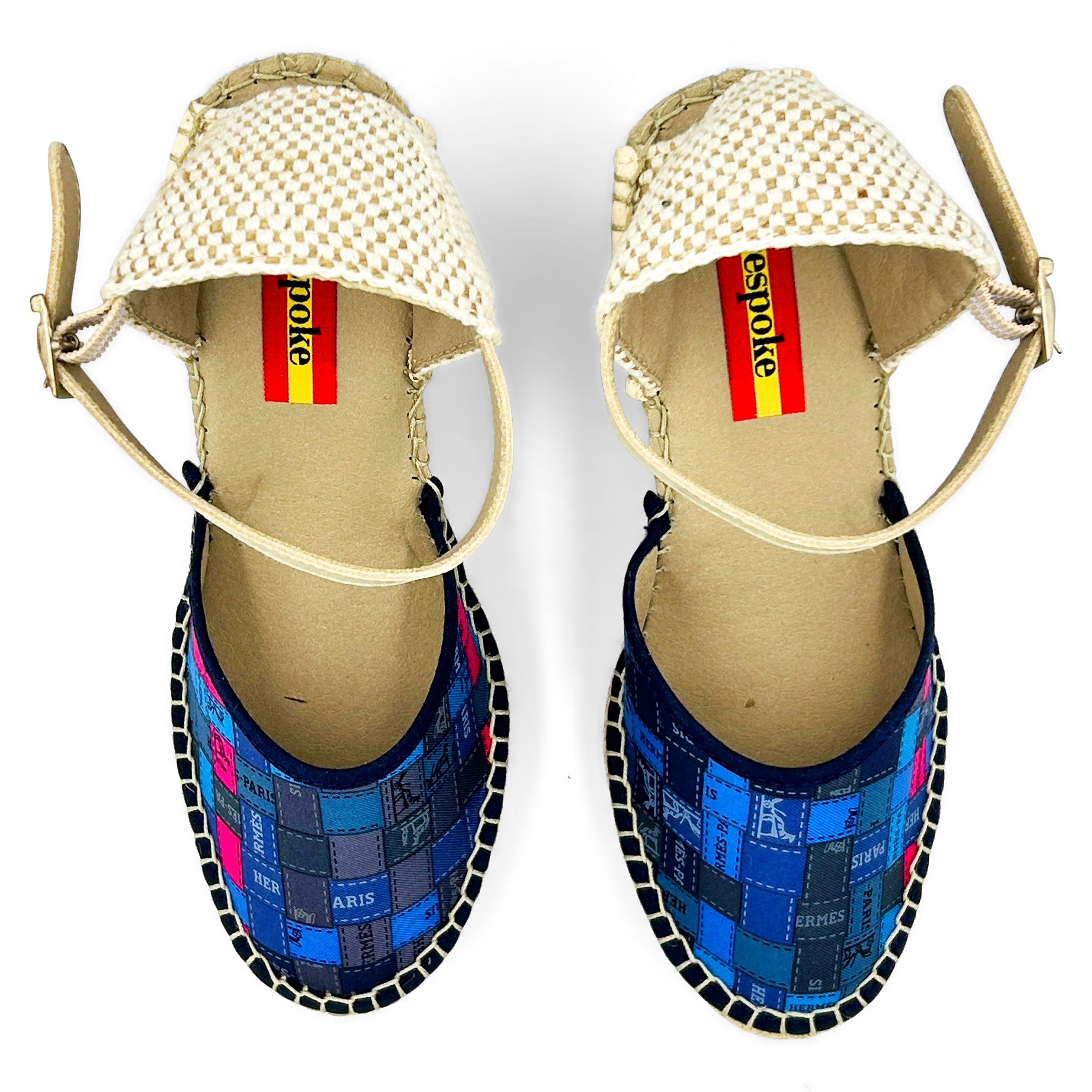 CARRE Navy Buckle Wedges